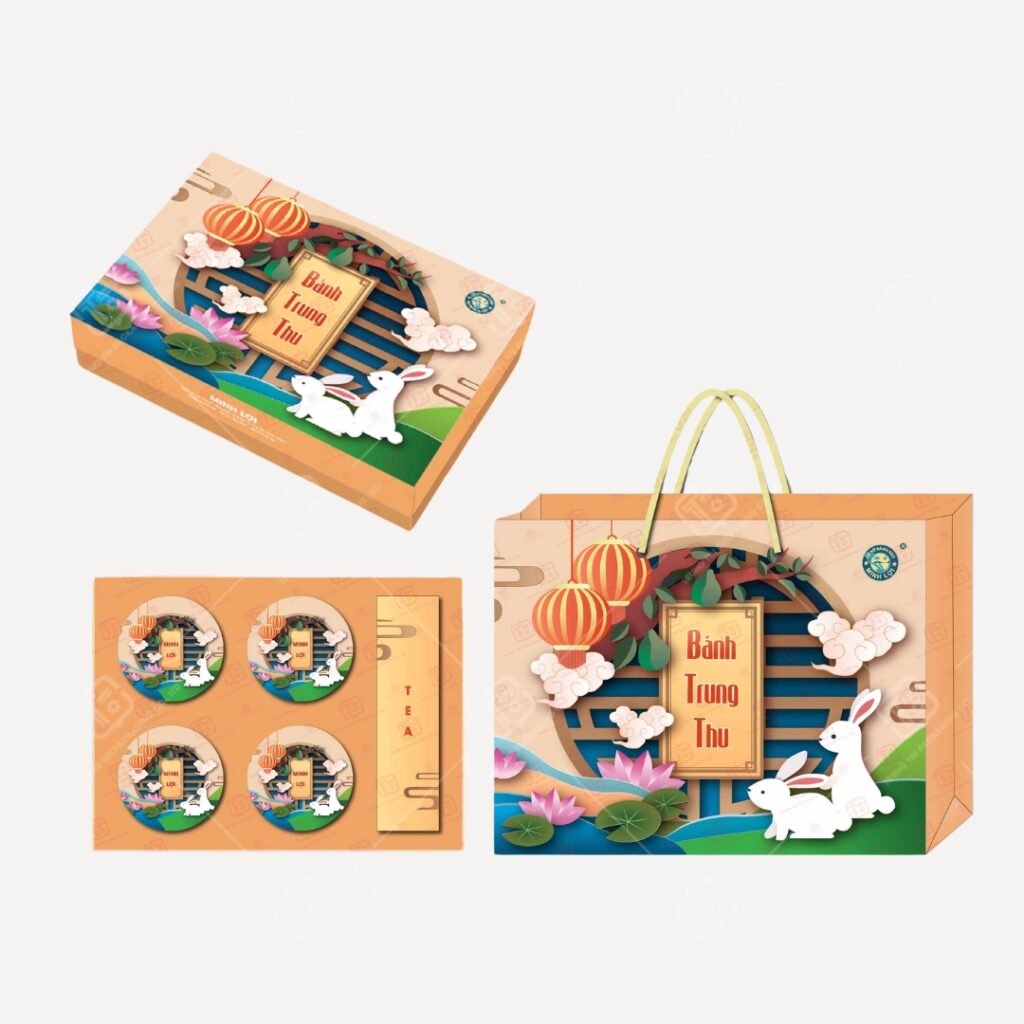 Hộp bánh Trung Thu thỏ ngọc