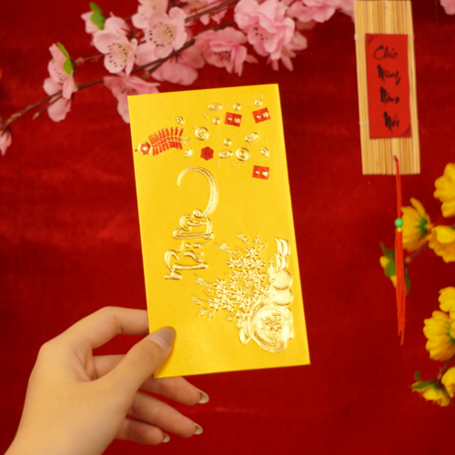 Bao lì xì ép kim chủ đề "Tài lộc" cho Tết 2026