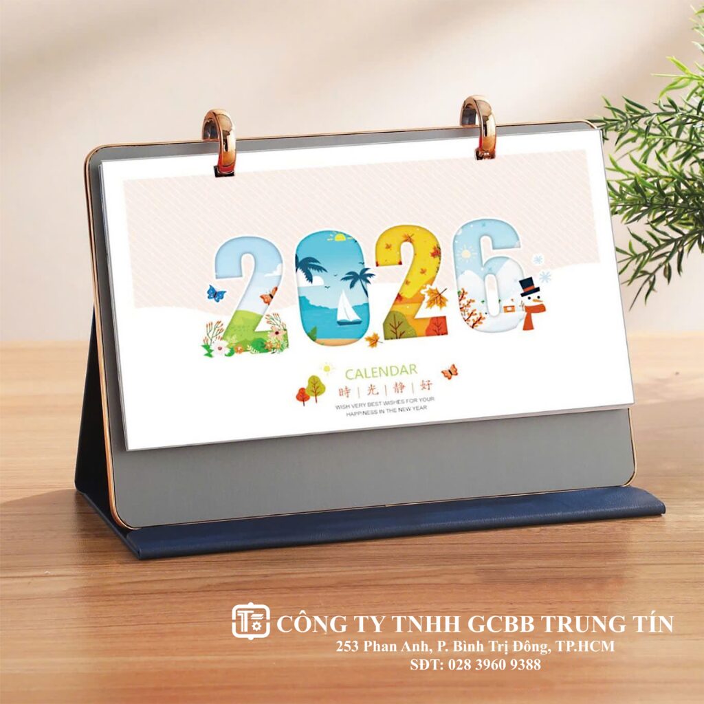 Lịch Để Bàn 2026 Chủ Đề "Bốn Mùa Hưng Thịnh"