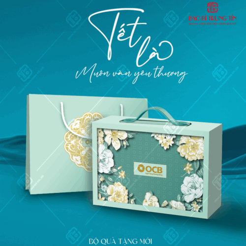 Hộp quà tết chủ đề hoa lá