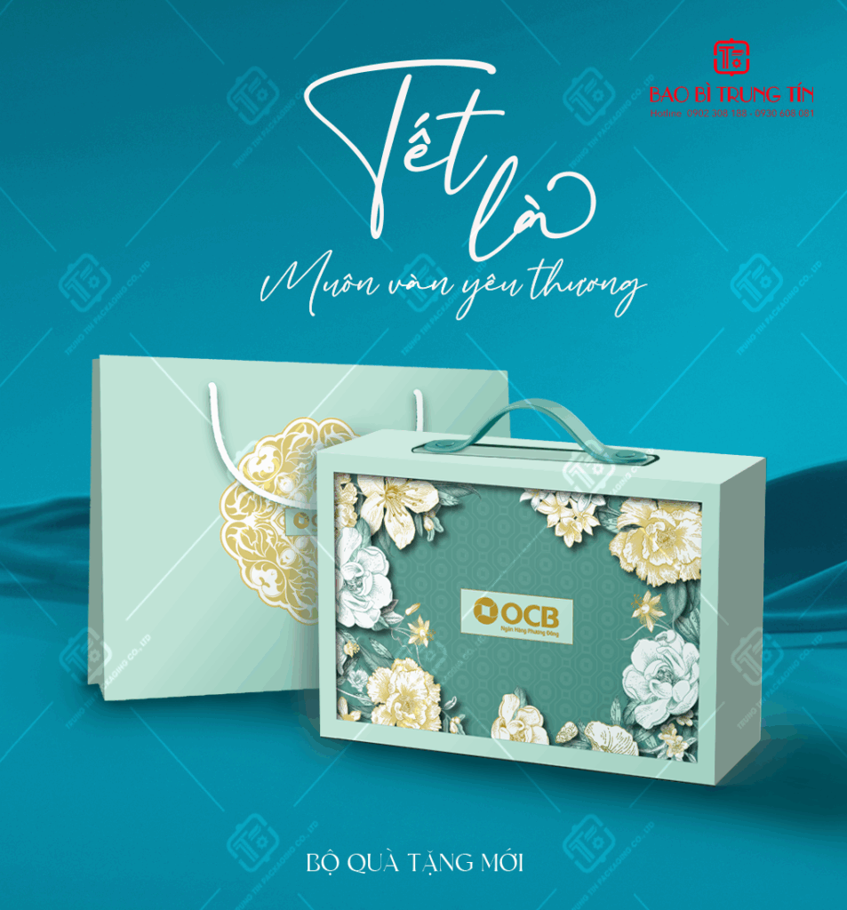 Hộp quà tết chủ đề hoa lá