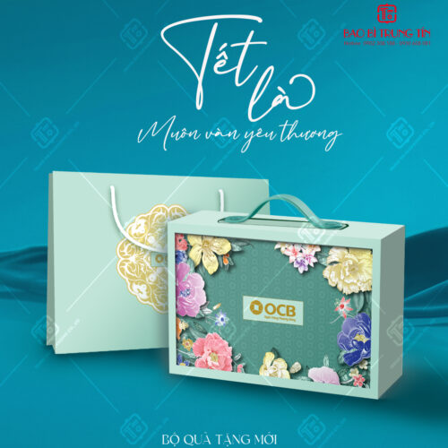 Hộp quà tết chủ đề hoa lá hình 2