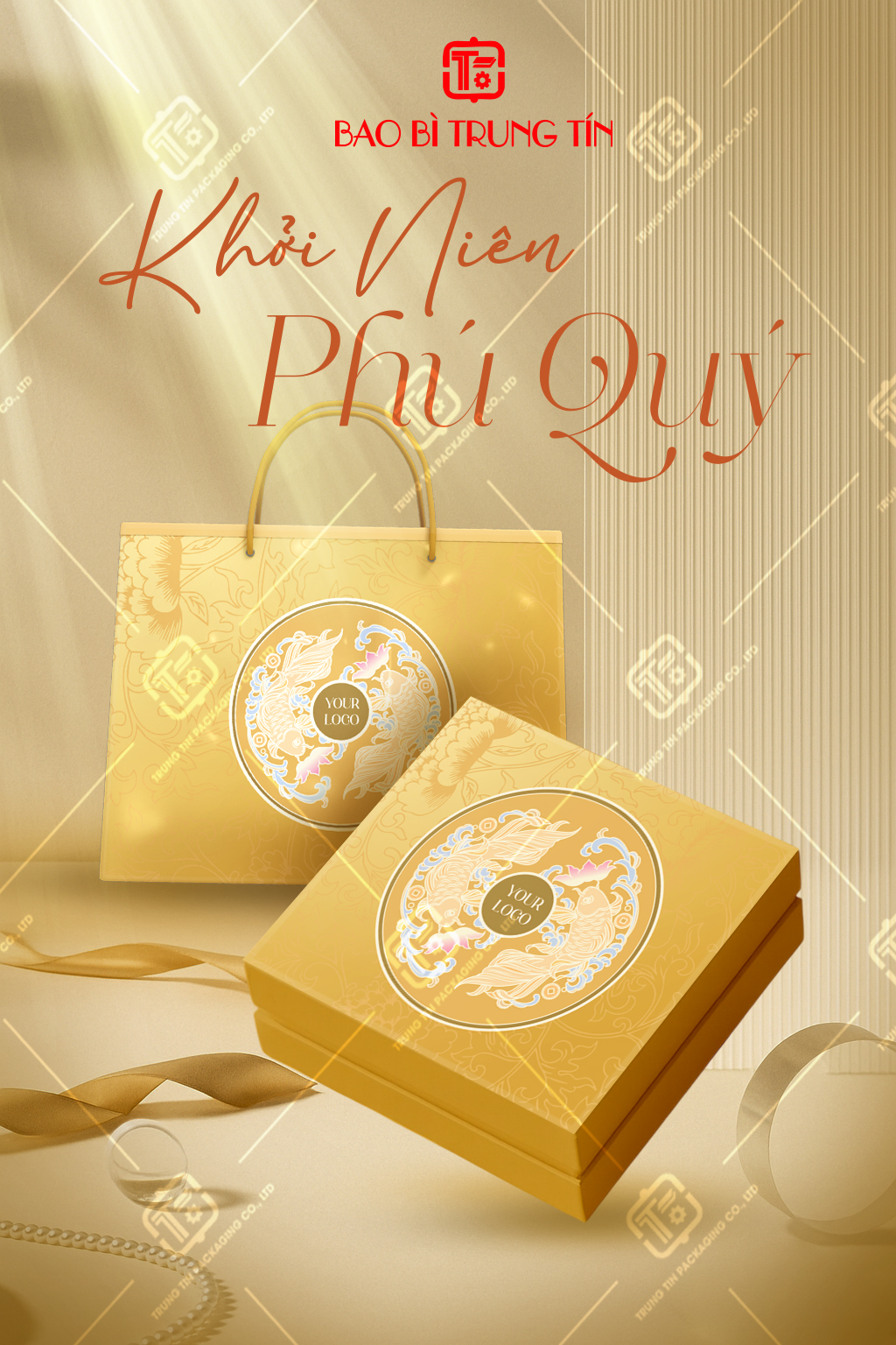 Khởi Niên Phú Quý - Mẫu Hộp Quà Tết Kim Bảo Đẳng Cấp Khởi Niên Phú Quý - Mẫu Hộp Quà Tết Kim Bảo Đẳng Cấp