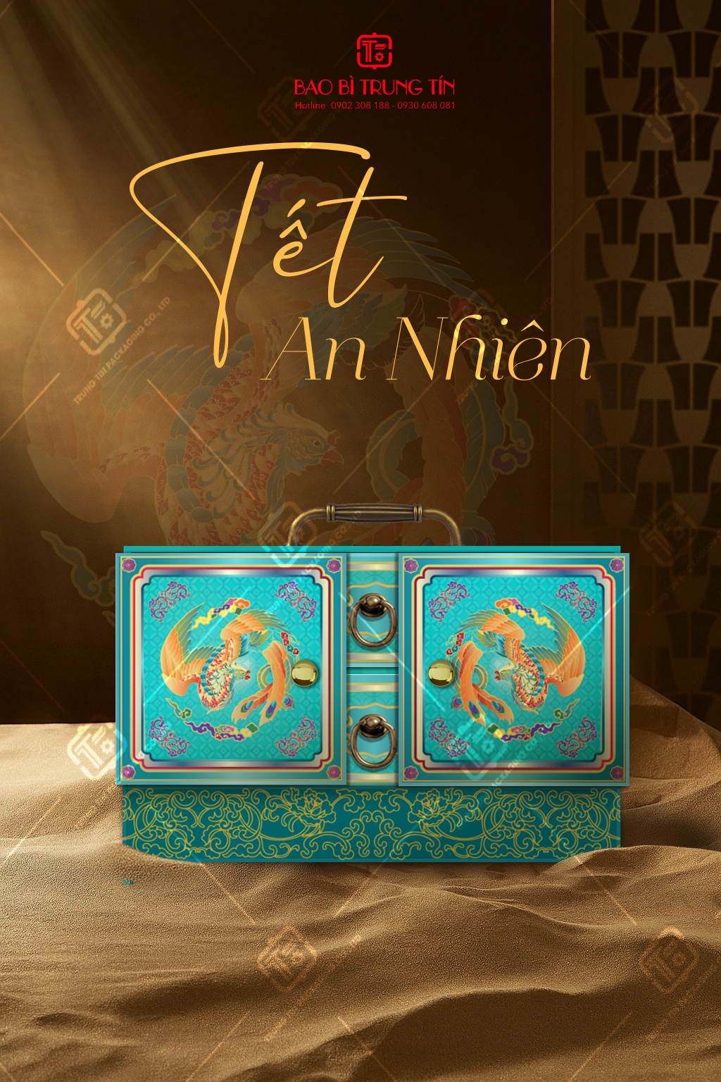 Hộp Quà Tết An Nhiên với sắc Xanh Ngọc Bích quý hiếm Hộp Quà Tết An Nhiên với sắc Xanh Ngọc Bích quý hiếm