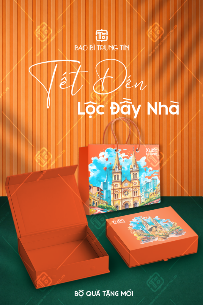 Mẫu Hộp Quà Tết "Lộc Đầy Nhà" Sang Trọng 2026